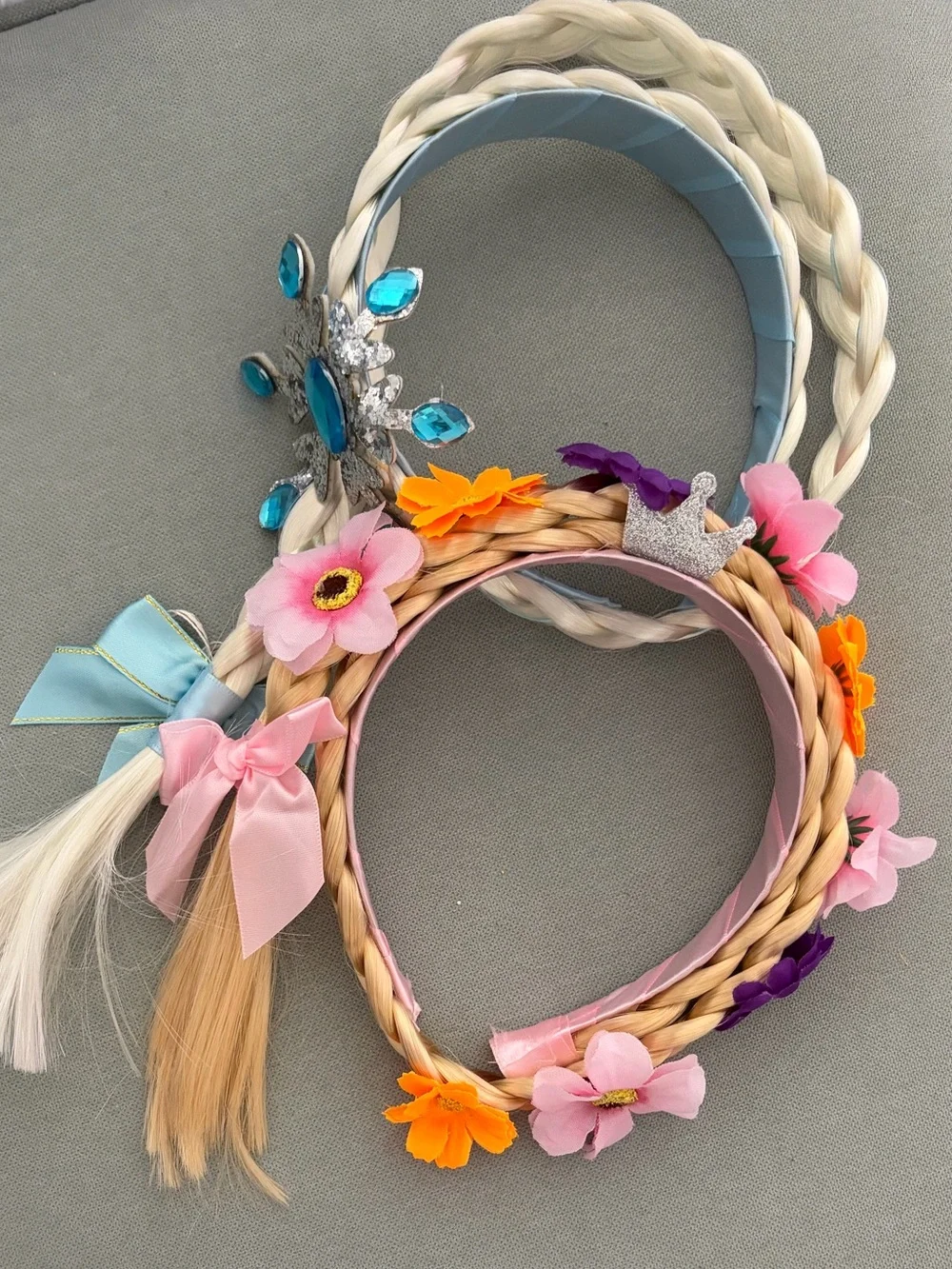 NWOT Frozen Elsa & Rapunzel Braided Princess Hairbands